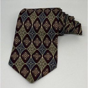 Meeting Street Handmade Tie 100% Silk Mens Neckwear Made In USA Geometric Print